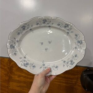 Johann Haviland large oval serving platter China blue floral
